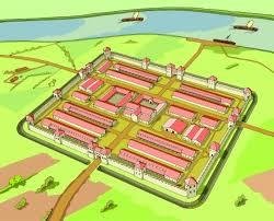 Detail van het schilderij met de Domtoren op de achtergrond